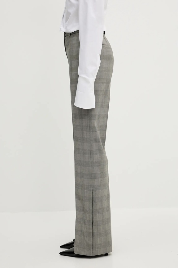 Sportmax pantaloni de lână Batun 2512131011600 maro SS25