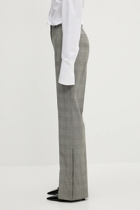 Sportmax pantaloni de lână Batun 2512131011600 maro SS25