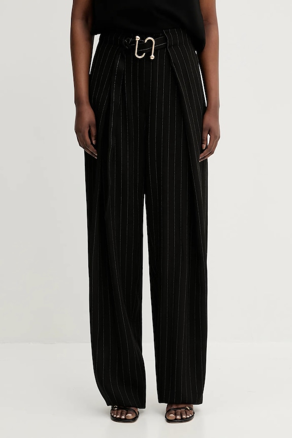 Sportmax pantaloni Berard high negru 2512131031600