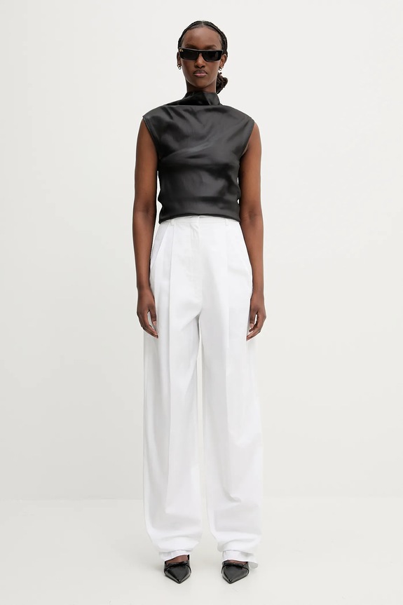 Sportmax cotton trousers Leone 2512131142600 white