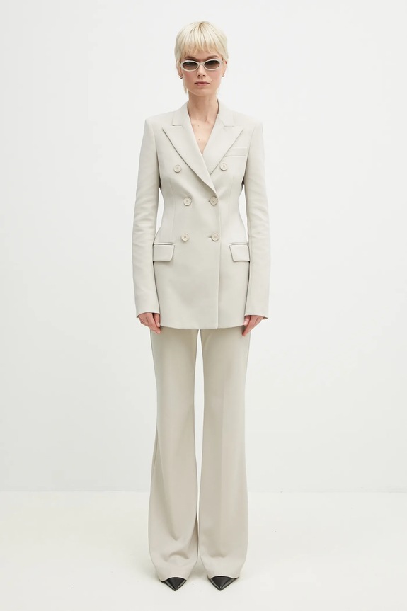Sportmax spodnie Olea 2512781011600 beżowy