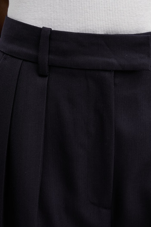 Anine Bing Lou Trouser pantaloni cu amestec de lână pentru femei bleumarin A.03.10389