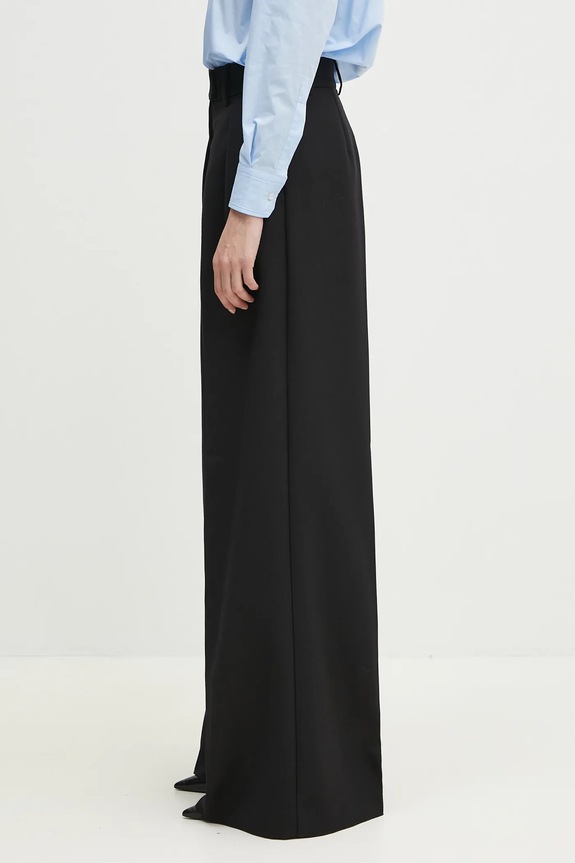 Anine Bing Lou Trouser pantaloni cu amestec de lână pentru femei A.03.10389 negru AA00