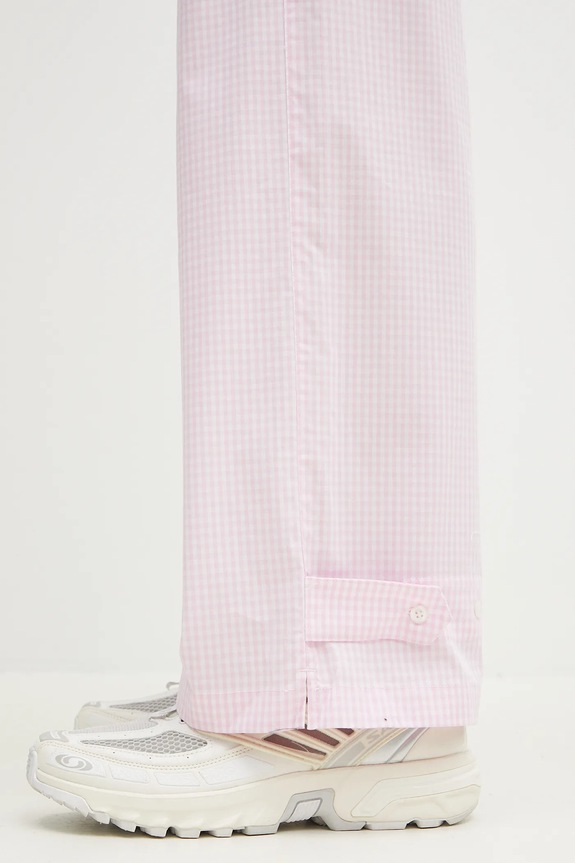 Bavlnené nohavice Fiorucci Gingham Logo ružová U02SPBPA299CO01PN02