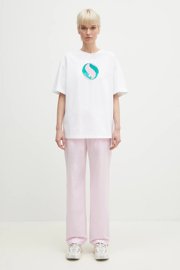 Bavlnené nohavice Fiorucci Gingham Logo U02SPBPA299CO01PN02