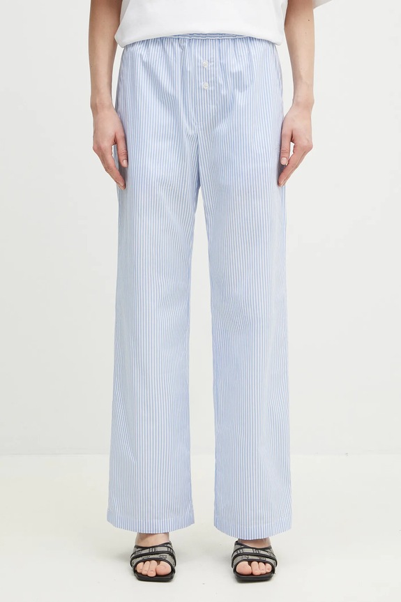 Хлопковые брюки Fiorucci Striped Logo хлопок голубой U02SPBPA299CO01BL02
