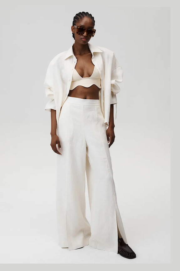 Undress Code pantaloni in lino Fortuna Pants 894 beige