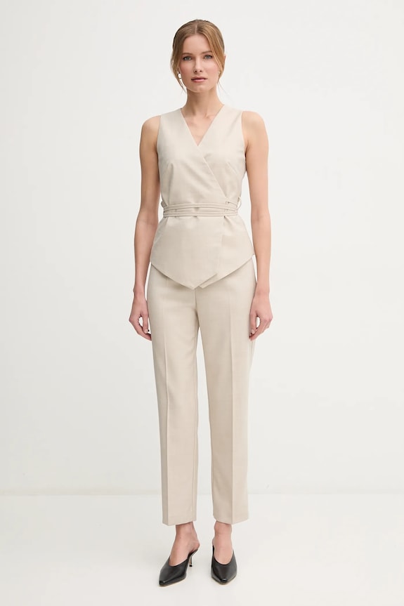 Sandro Ferrone pantaloni S23XBEBERILLIO beige SS25