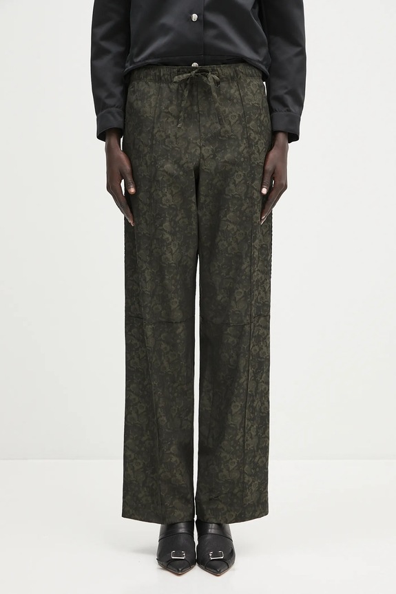 Wales Bonner pantaloni Ocean dritto verde WS25TR14.VI01.899