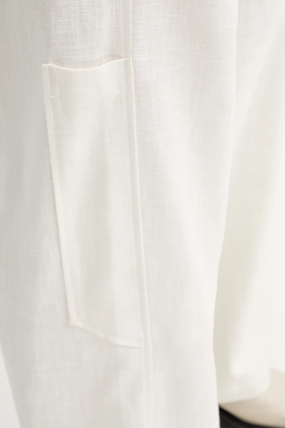 Nohavice MMC STUDIO béžová LINEN.MMC