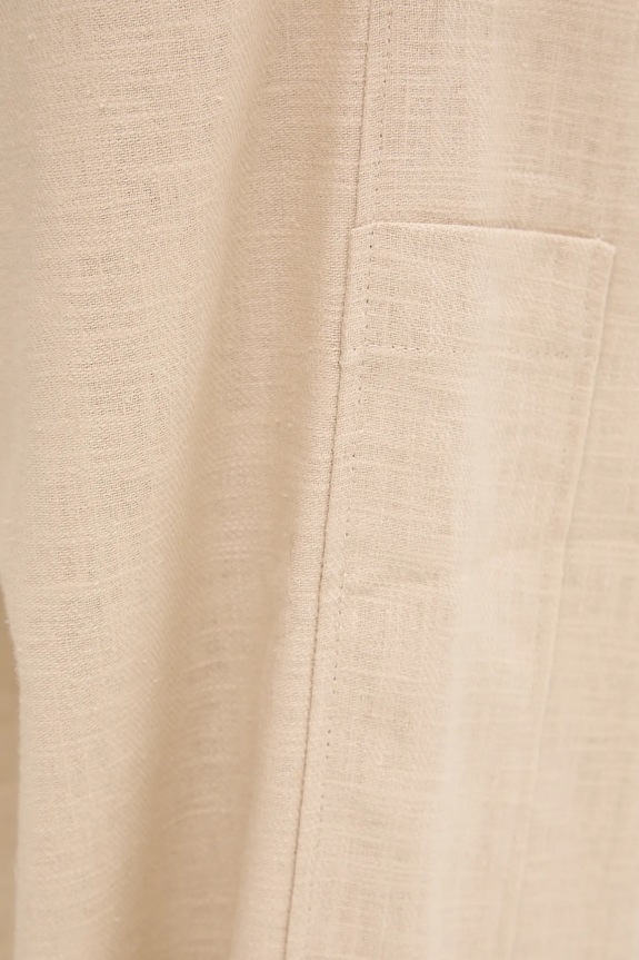 MMC STUDIO spodnie LINEN.MMC beżowy