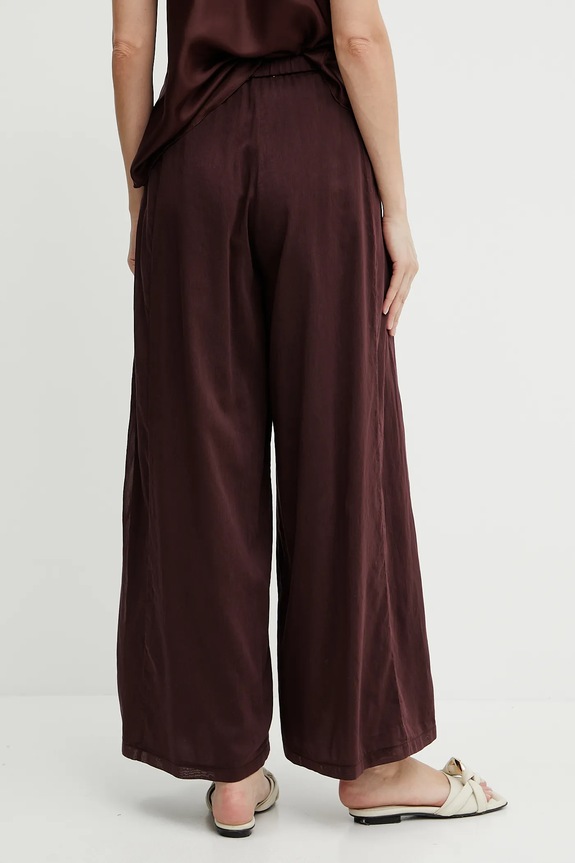 Ρούχα Παντελόνι από μετάξι Forte Forte 13897.my.pants μπορντό