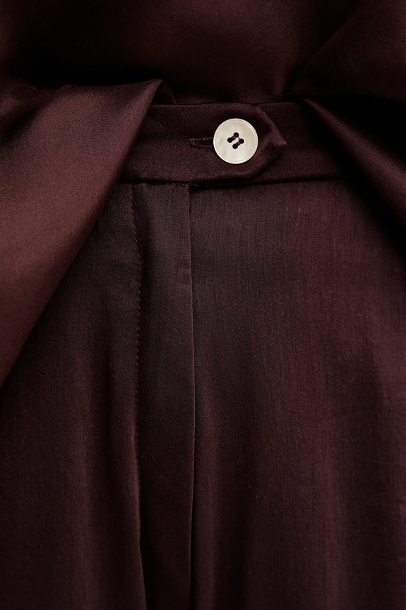 Παντελόνι από μετάξι Forte Forte μπορντό 13897.my.pants