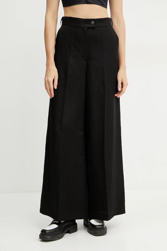 Ivy Oak pantaloni din in PIERA ANN in negru IO115208