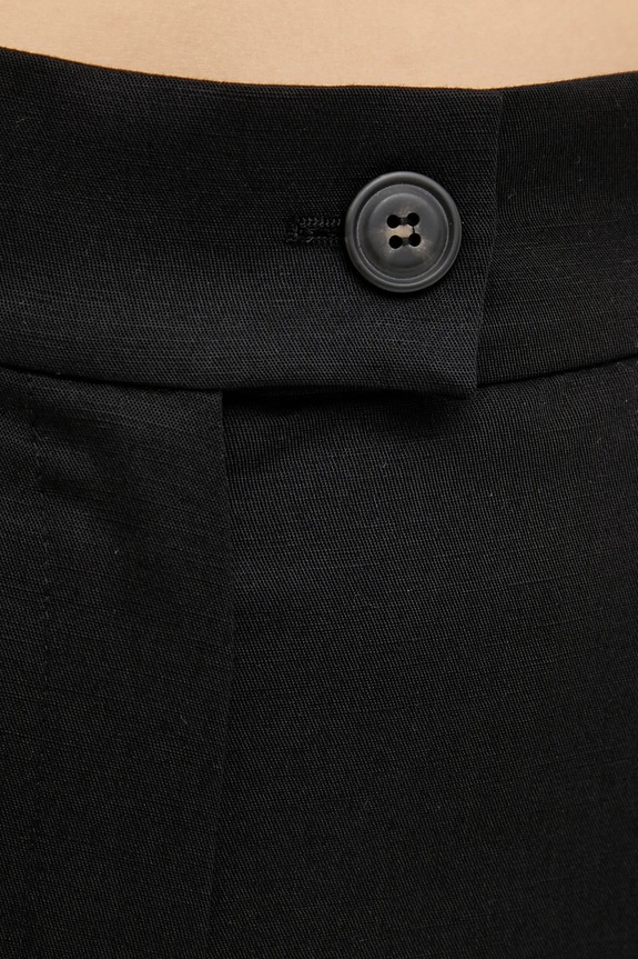 Ivy Oak pantaloni din in PIERA ANN negru IO115208