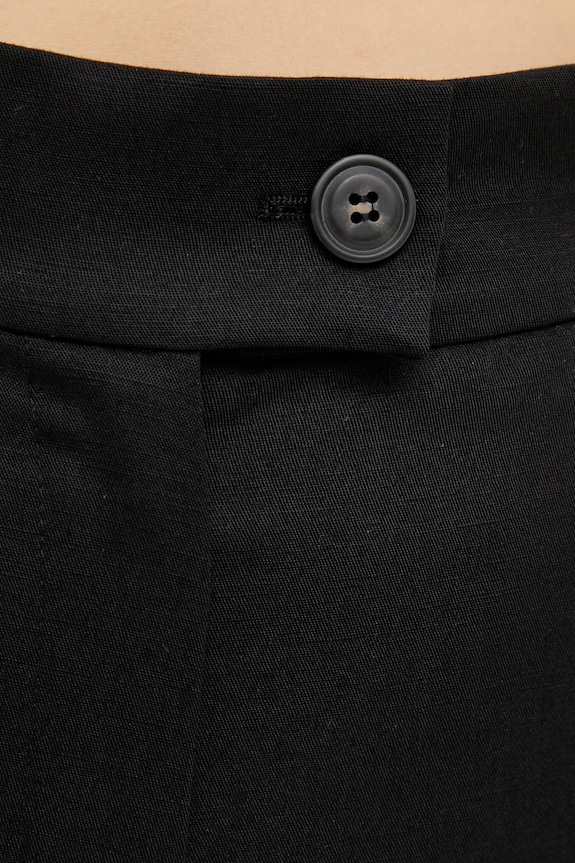 Ivy Oak pantaloni din in PIERA ANN negru IO115208