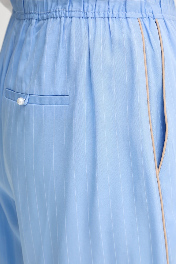 MUNTHE pantaloni in lino misto UKAVA blu 255140525523