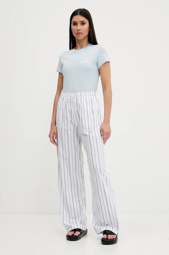 Bombažne hlače Abercrombie & Fitch KI156.5289.106 bela SS25