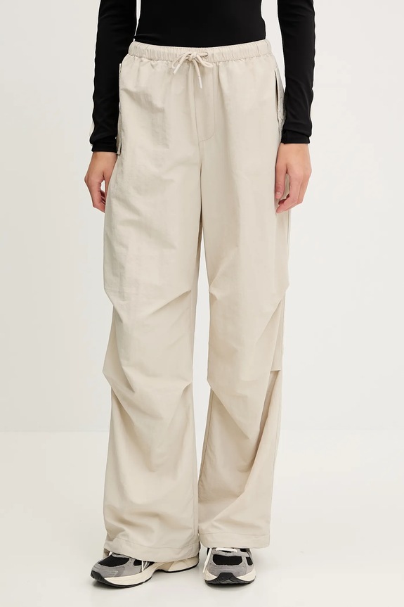 P.E Nation pantaloni tuta Discovery tessuto beige 252P058