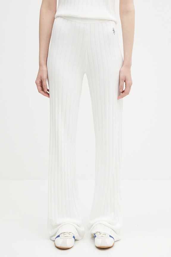 Sporty & Rich trousers Src Ribbed straight beige PO049620305WH37
