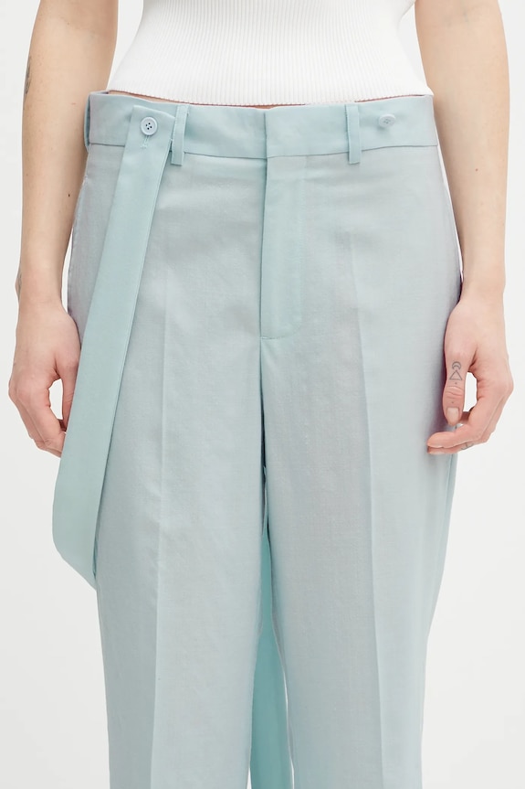Fiorucci pantaloni in lana Embroidered Suspender W02SPBPA183WO01BL02