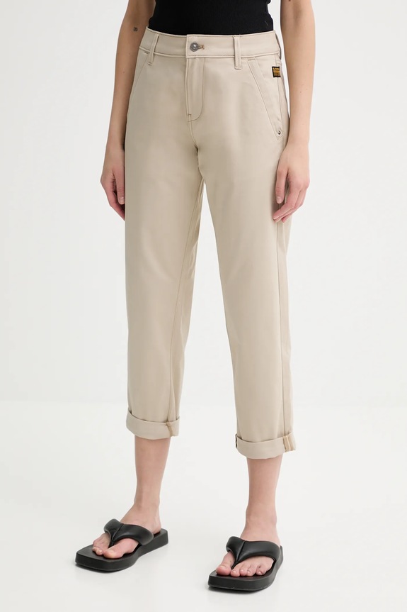 Hlače G-Star bez uzorka bež D25257.D715