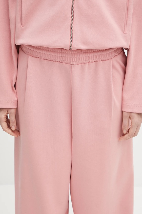 Pangaia pantaloni tuta DNA Double Jersey Pleated Trousers rosa 10002356