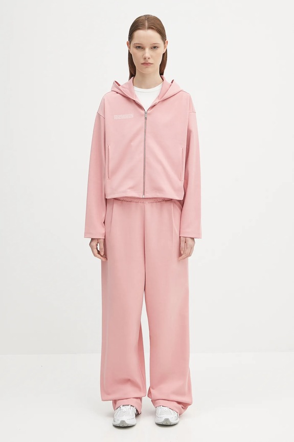 Pangaia pantaloni tuta DNA Double Jersey Pleated Trousers 10002356 rosa