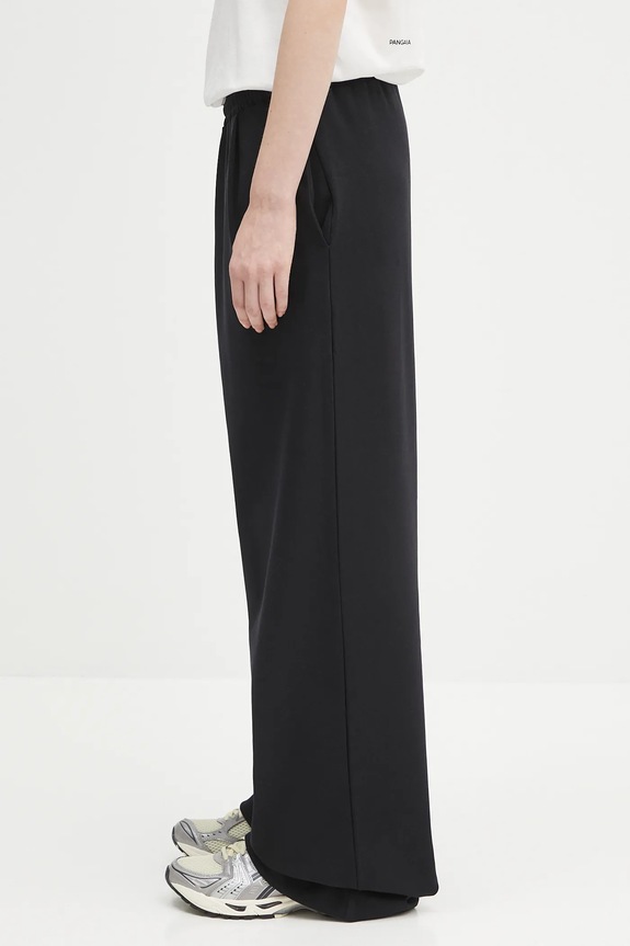 Donji dio trenirke Pangaia DNA Double Jersey Pleated Trousers 10002356 crna AW25
