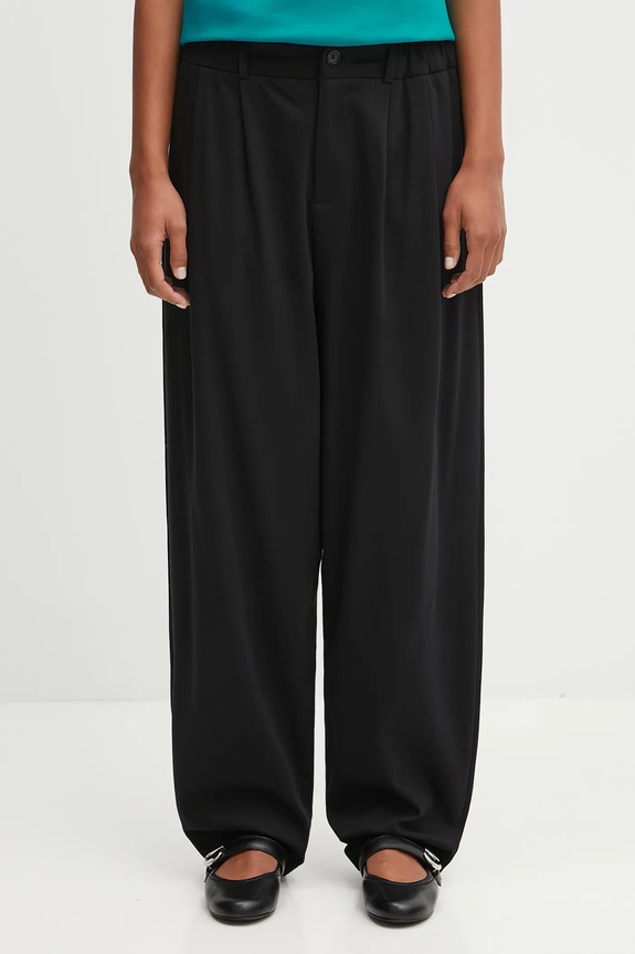 Pamučne hlače Pangaia DNA Interlock Trousers pamuk crna 10002446