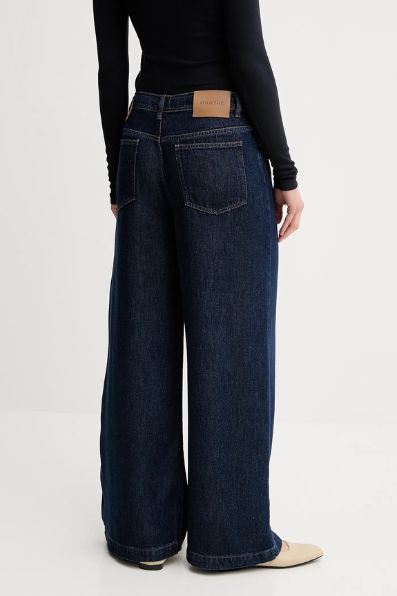 Odzież MUNTHE jeansy wide leg damskie OBEY 247143024715 granatowy