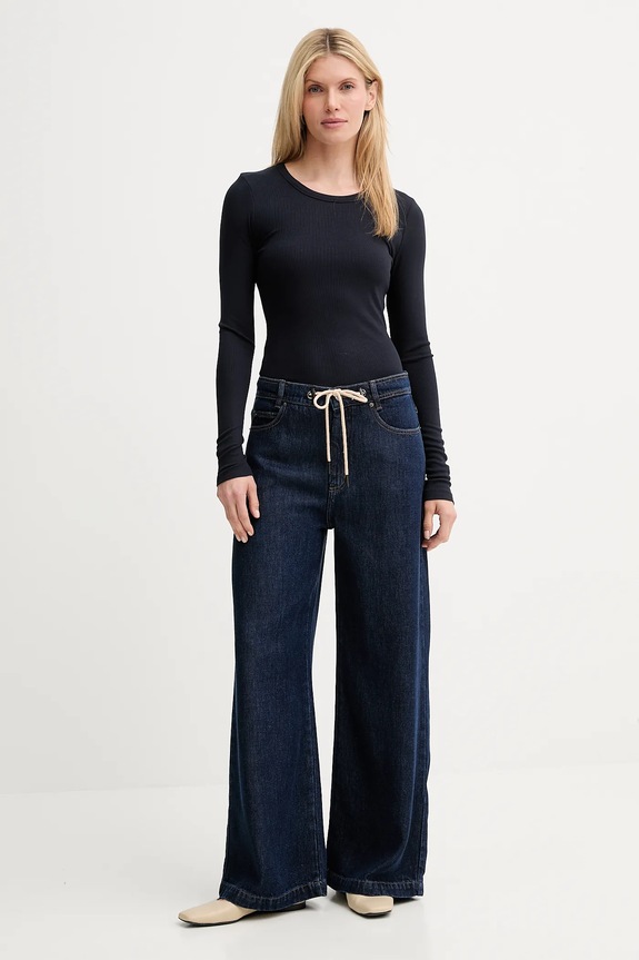 MUNTHE jeansy wide leg damskie OBEY granatowy 247143024715