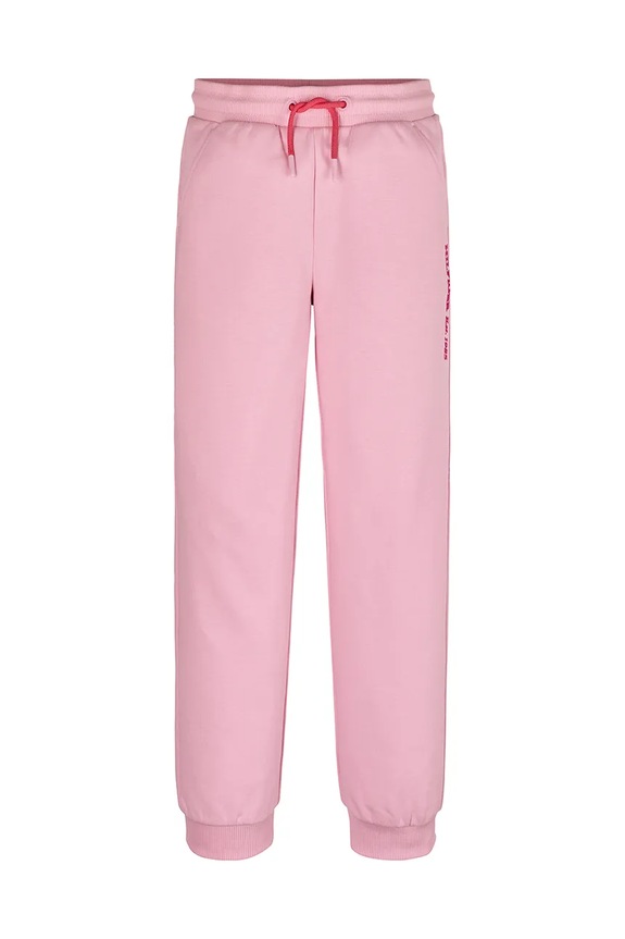 Detské tepláky Tommy Hilfiger KG0KG08325.128.176.PPYA ružová SS25