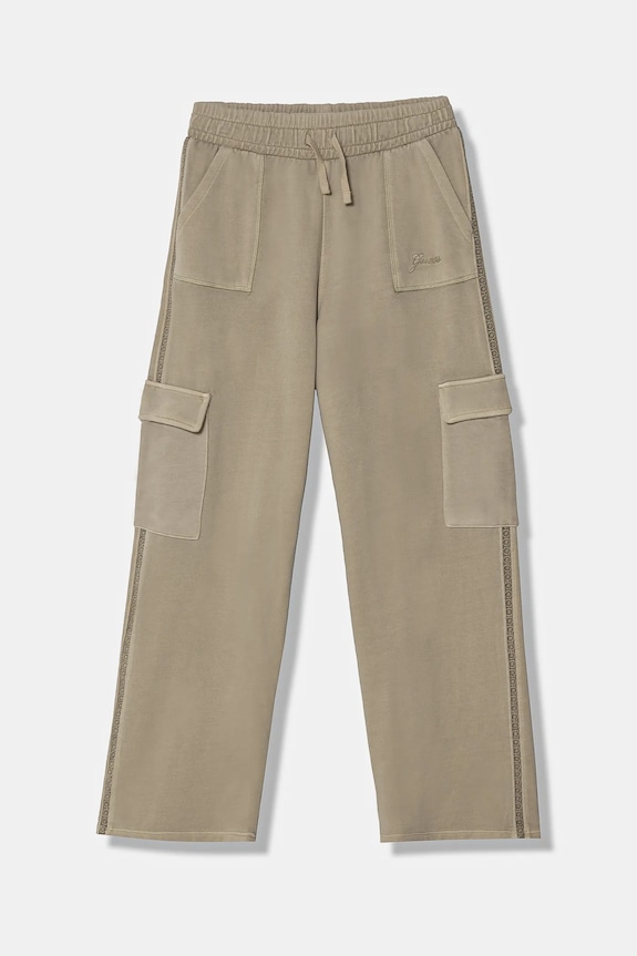 Guess pantaloni de trening din bumbac pentru copii bumbac verde J5RQ14.KAD74.PPYA