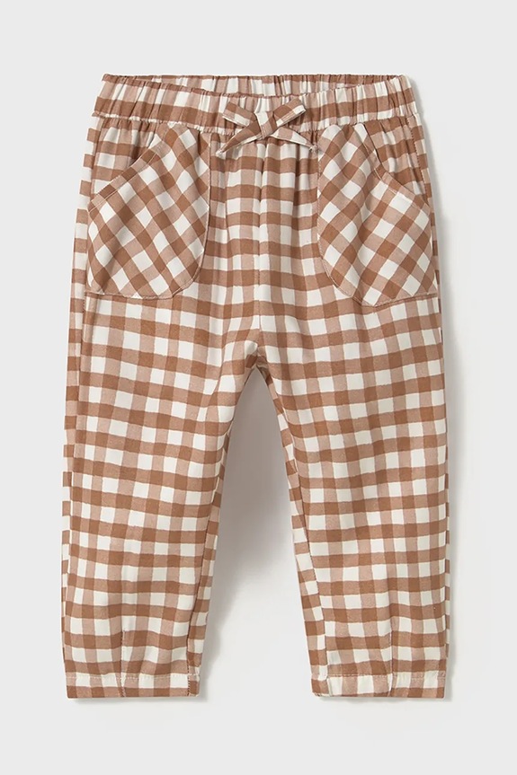 Mayoral pantaloni in cotone neonati maglia marrone 1570.4G.Baby.PPYA