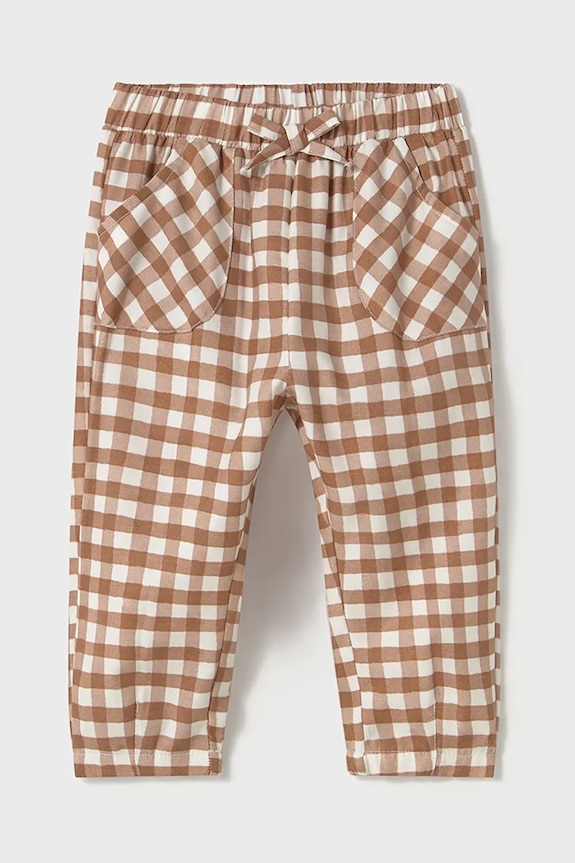 Mayoral pantaloni in cotone neonati maglia marrone 1570.4G.Baby.PPYA