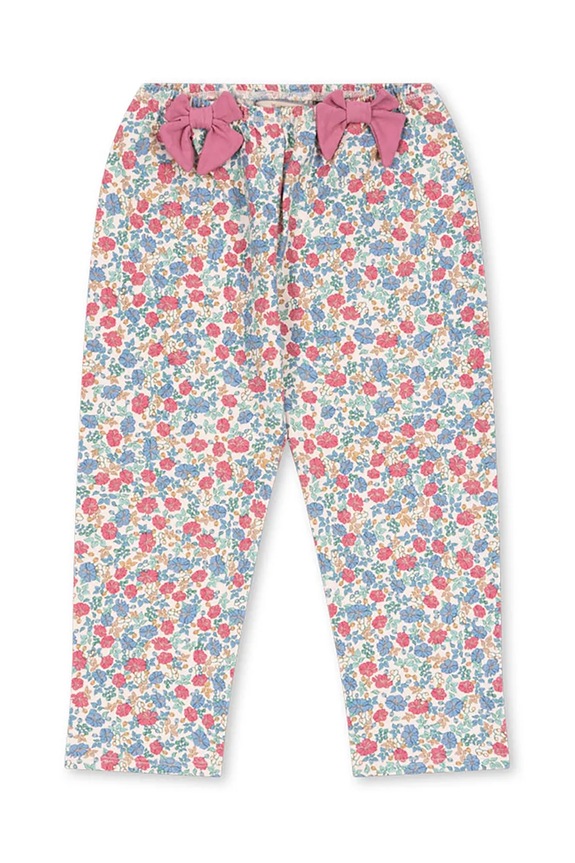 Konges Sløjd spodnie bawełniane dziecięce DREYA PANTS GOTS wzorzyste niebieski KS102540