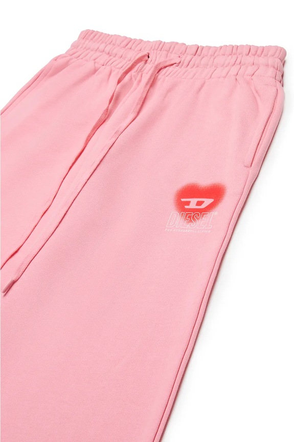 Dziewczynka Diesel spodnie dresowe bawełniane dziecięce PCUORE TROUSERS J02231 różowy