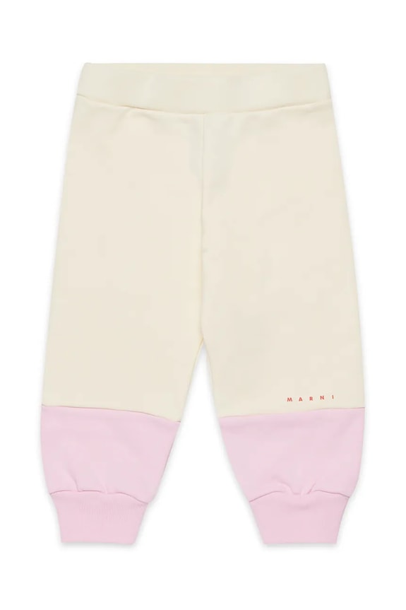 Detské bavlnené tepláky Marni MP174B TROUSERS bavlna ružová M01390