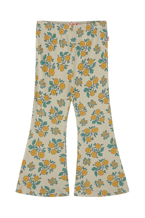 Παιδικό παντελόνι Tinycottons FLOWERS RIB PANT SS25.043 μπεζ SS25