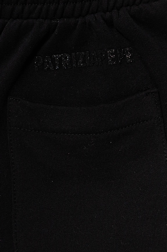 Patrizia Pepe spodnie dresowe bawełniane dziecięce K103 7P0326 czarny AW25