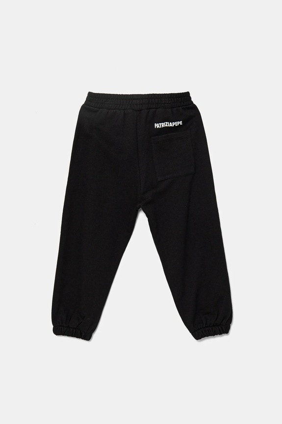 Patrizia Pepe pantaloni tuta in cotone bambino/a K103 7P0326 nero AW25