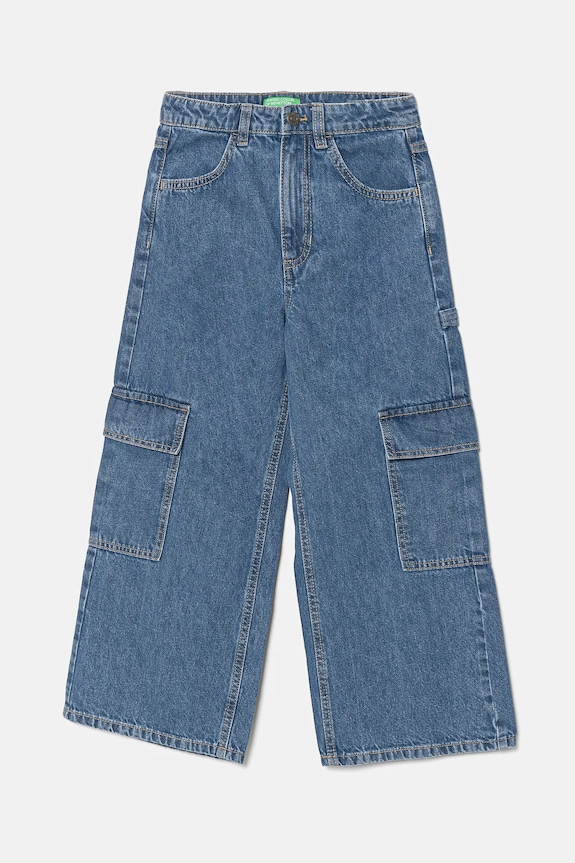 United Colors of Benetton jeans copii reglabil albastru 4DW2CE035.G.Seasonal