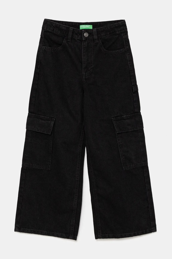Otroške kavbojke United Colors of Benetton Prijazno od planeta črna 4DW2CE035.G.Seasonal