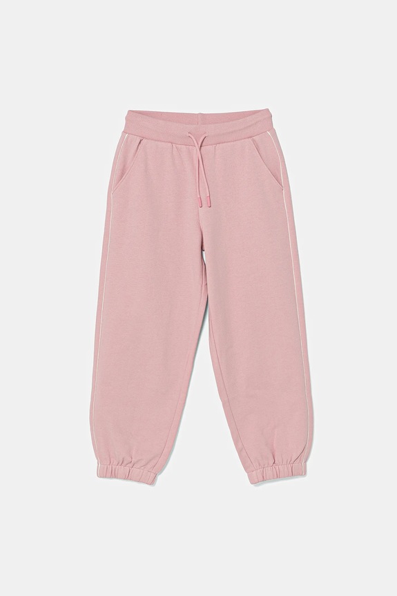 United Colors of Benetton gyerek pamut melegítőnadrág dzsörzé rózsaszín 3UNICF060.G.Seasonal
