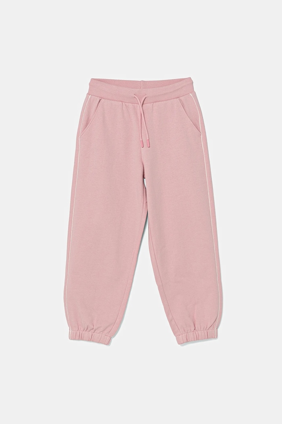 United Colors of Benetton gyerek pamut melegítőnadrág dzsörzé rózsaszín 3UNICF060.G.Seasonal