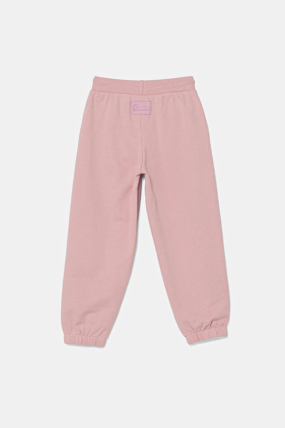 United Colors of Benetton gyerek pamut melegítőnadrág 3UNICF060.G.Seasonal rózsaszín SS25