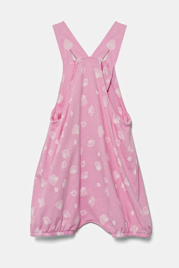 Dětské bavlněné dupačky United Colors of Benetton 35ZEAT011.G.W.Seasonal růžová SS25