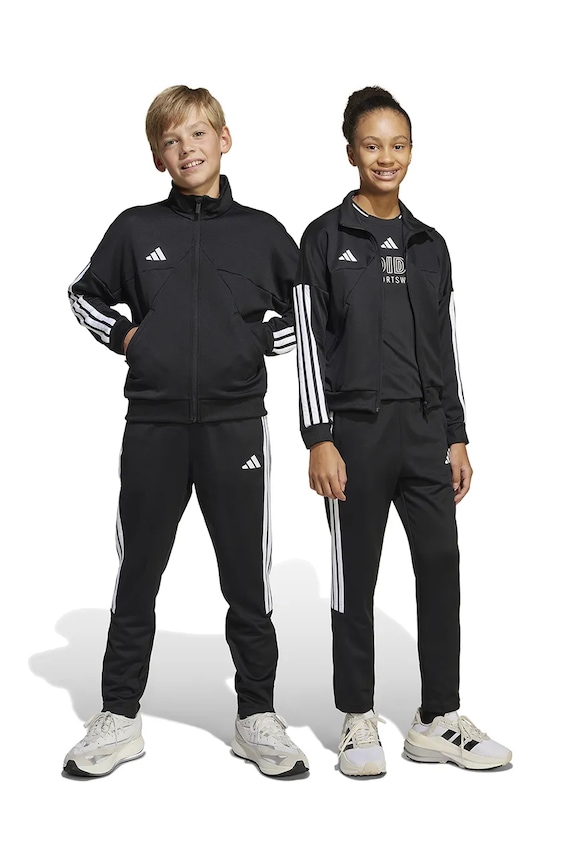 adidas spodnie dresowe dziecięce aplikacja czarny JI6173