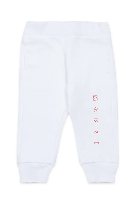 Marni pantaloni tuta in cotone neonati MP192B TROUSERS maglia bianco M01436